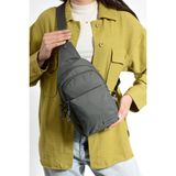 Üç Bölmeli Unisex Göğüs (Bodybag) Çantası Gri (Model: 571-9N)