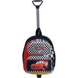 Üç Boyut Cars Arabalı Çekçekli Anaokul Kreş Sırt Çanta Valiz Çocuk Çantası (Ölçülere Bakınız) - Siyah - 35x25
