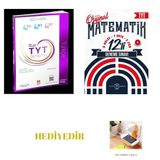 Üç Dört Beş Yayınları TYT Türkçe branş deneme ve Orijinal yayınları TYT matematik branş deneme seti (priz telefon tutucu hediye)