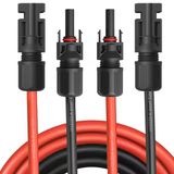 Uc-Express Güneş Enerjisi Paneli İçin Uzatma Kablosu - Pv Fişli/Soketli Güneş Enerjisi Kablosu - Güneş Enerjisi Fişi - Kablo 4 Mm² / 6 Mm², Kablo Kesiti: 4Mm², Uzunluk: 2X 50M Dahil. %19 Kdv.