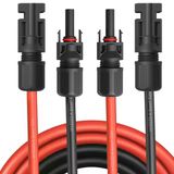 Uc-Express Güneş Enerjisi Paneli İçin Uzatma Kablosu - Pv Fişli/Soketli Güneş Enerjisi Kablosu - Güneş Enerjisi Fişi - Kablo 4 Mm² / 6 Mm²