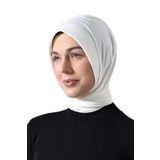 Üç Farklı Bağlamalı Tesettür Hazır Pratik Şal Beyaz