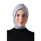 Üç Farklı Bağlamalı Tesettür Hazır Pratik Şal Gri