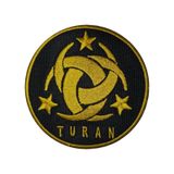 Üç Hilal Turan Nakış Işleme Arma Patch Peç 8,5×8,5 Cm Gri - Siyah