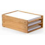 Üç Katlı Evrak Rafı ve Dosyalık - Kiraz | Reka | Woodsaka - Ahşap - 3 Katlı Ahşap Dosyalık - 32 cm x 23 cm x 12cm