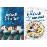 Uc Kedi Bir Dilek - Uc Kedi Bir Canavar 2 Kitap Set Ciltli - Sara Sahinkanat