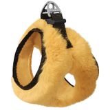 Üç Kilitli Peluş Kedi Köpek Göğüs Tasması 20-24 Cm Xxx-small Sarı