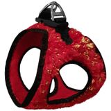 Uc Kilitli Simli Pelus Kedi Kopek Gogus Tasmasi 20-24 Cm Xxx-Small Kirmizi