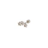 ÜÇ YILDIZ GÜMÜŞ TRAGUS PIERCING - RODYUM BEYAZ