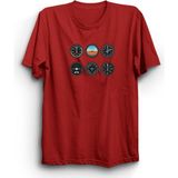 Uçak, Borda, Gösterge Paneli, Pilot, Airplane, Kokpit, Cockpit Tişört - 2XL - Kırmızı