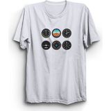 Uçak, Borda, Gösterge Paneli, Pilot, Airplane, Kokpit, Cockpit Tişört - 3XL - Beyaz