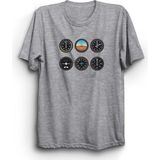 Uçak, Borda, Gösterge Paneli, Pilot, Airplane, Kokpit, Cockpit Tişört - 3XL - Gri