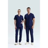Uçak İş Giyim LACİVERT HEMŞİRE FORMASI LİKRALI SCRUBS TAKIM (PATRIOT BLUE) - Lacivert - 3XL