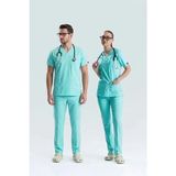 Uçak İş Giyim MİNT YEŞİLİ AİLE SAĞLIĞI ÇALIŞAN FORMASI LİKRALI SCRUBS TAKIM (BERMUDA) - Mint Yeşili - 2XL