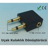 Uçak Kulaklık Girişi Çevirici Dönüştürücü