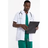 Uçak Medikal Beyaz Ceket Boy, Kısa Kol, Hakim Yaka, Doktor Önlüğü - XL