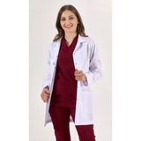 Uçak Medikal Beyaz Tunik Boy, Uzun Kol, Klasik Yaka, Doktor Önlüğü - 2XL