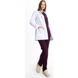 Uçak Medikal Beyaz Tunik Boy, Uzun Kol, Klasik Yaka, Doktor Önlüğü - 3XL