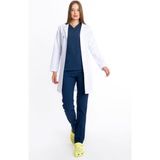 Uçak Medikal Beyaz Uzun Boy, Klasik Yaka, Doktor Önlüğü - XS
