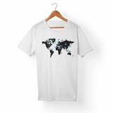 Uçak-Travel Baskılı Beyaz Tişört