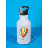 Uçan Balonlar Baskılı Matara Suluk 600 ml - Kız Çocuk Suluk, Kız Sulukları