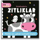 Uçan Fil Zıtlıklar - Ilk Kelimelerim Siyah Beyaz Kitaplar - Minikler Için Yüksek Kontrastlı Kitaplar