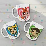 Uçan Kupa Powerpuff Gırls Temalı 3'lü Set Tasarım Arkadaş Kupa - 325 ml - 1 Adet