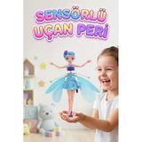 Uçan Peri Bebek Hareket Sensörlü Şarjlı Dazzle Colour Işıklandırmalı Uçan Mavi Oyuncak Bebek