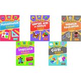 Uçanbalık Yayınları Anasınıfı Görsel Algı ve Dikkat+Çizgi+Matematik+Robotik Kodlama+Ingilizce Kitabım