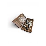 Uçandaire Mini Tavla Seyahat - Cep Tavla 24x24 cm -Plastik Pullar- Backgammon