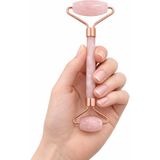 Uçar Doğal Taş Pembe Kuvars Taşı Roz Face Roller Çift Taraflı Masaj Aleti