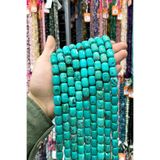 Uçar Doğaltaş Turkuaz Taşı Arpa Kesim Yeşil 12x16mm Doğal Taş Dizi