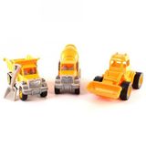 Uçar Kid 166 İnşaat Makineleri Seti Kamyon+Kepçe+Beton Mikseri 30 Cm