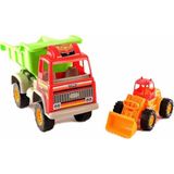 Uçar Oyuncak Büyük Boy Kamyon Mini Kepçe Hediyeli / - Renkli