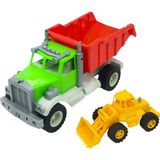 Uçar Oyuncak Inşaat Kamyonum ve Mini Buldozer - Kırmızı
