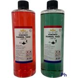 Ucc Point Care Kırmızı + Yeşil Kandil Yağı Kokusuz Dumansız Iç Mekan Gaz Lambası Yakıtı 400 ml 2'li - Renkli - 1 Adet