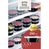 UCCO 1 ADET 250 ml Et Kemik Suyu, Sos, Meze ve Gıda Buzluk Saklama Kabı - Porsiyonluk Yemek Kapaklı Saklama Kabı Organizer Kase