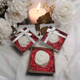 Uc&da 15 Adet Dekoratif Hediyelik Düğün Nişan Doğum Günü Baby Shower Hediyelik Mum - Beyaz Gülün Saflığı
