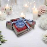 Uc&da 15 Adet Gül Şeklinde Mavi Beyaz Dekoratif Mum - Düğün, Nişan, Baby Shower ve Özel Gün Hediyeliği - Mavi gül