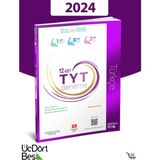 ÜçDörtBeş Yayınları 2024 TYT 12'li Türkçe Denemesi 444 Sayfa Ciltli 12. Sınıf İçin Video Çözümlü