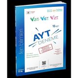 ÜçDörtBeş Yayınları AYT Video Çözümlü 10 Fen Bilimleri Denemesi İlk Dönem 2023