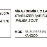 Üçel 10205A Renault Clio Viraj Demir Uç Lastiği