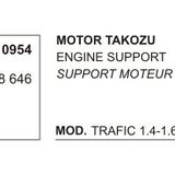 Üçel 10954 Renault Trafik Motor Takozu