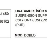 Üçel 31450 Fiat Doblo Arka Amortisör Takozu