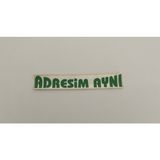 Üçel “adresim Aynı” Yapışkanlı Araç Sticker Yazı Araç Arkası Yazı Oto Cam Etiket Sticker Yazı
