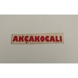 Üçel “akçakocalı” Yapışkanlı Araç Sticker Yazı Araç Arkası Yazı Oto Cam Etiket Sticker Yazı