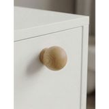 Üçer Ahşap ( 1 Adet) Doğal Kayın Ağacı Yuvarlak Top Kulp 30 mm - Vernikli Ahşap Çekmece ve Dolap Kulpu (Montaj Vidası Dahil) - Natürel
