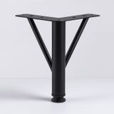 Üçgen 12 Cm Siyah Metal Mobilya Ayağı Modern Koltuk Kanepe Dayanıklı Tv Ünitesi Ayağı Ayakları