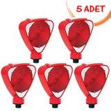 Üçgen Çakar Lamba Güneş Enerjili Flaşör Lambası Solar Trafik Flaşörü (Kırmızı) Evelux 11813 FL K (5 ADET)