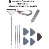 Üçgen Cam Duvar Yüzey Temizlik Aparatı, Mikrofiber Mop, Toz Alma Başlığı - Ahşap - Bej - Siyah - Seçenek 1